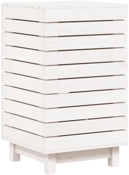 vidaXL Wäschetruhe weiß Massivholz Kiefer (832322)