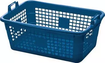 Lockweiler Aufbewahrungsbox Korb L620xB425xH250mm 45 l Polyethylen blau (45 l)