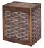 MCW MCW-G37 Wäschekorb Massivholz Shabby-Look Geflecht 61x51x35cm, braun (70785)