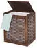 MCW MCW-G37 Wäschekorb Massivholz Shabby-Look Geflecht 61x51x35cm, braun (70785)