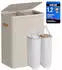 Songmics Gross 170L Zwei Fächer Cappuccinobeige