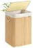 Songmics Wäschekorb Bambus 95L mit Deckel, faltbar (LCB060Y01)