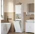 Vasagle Butler Badezimmerschrank mit Wäschekorb, 40x40x170cm, weiß