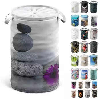 Sanilo W&auml;schekorb Energy Stones faltbar, 60L, rund (Energy Stones)