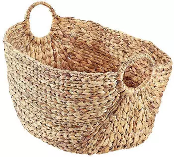 kobolo Aufbewahrungskorb Wasserhyazinthe mit Griffen 51x30x36cm