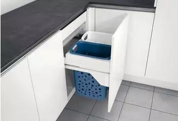 Hailo Tidy W&auml;schebeh&auml;lterauszug S 600 wei&szlig;/hellblau, 2-fach, Vollauszug (8035213)