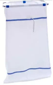 Floorstar W&auml;schesack 70L, wei&szlig; mit blauen Streifen (WS 70)
