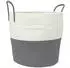 vidaXL Aufbewahrungskorb Baumwolle Grau/Weiß Ø43x38cm (358485)