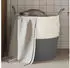 vidaXL Aufbewahrungskorb Baumwolle Grau/Weiß Ø43x38cm (358485)