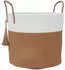 vidaXL Aufbewahrungskorb Baumwolle braun/weiß Ø40x35cm (358498)