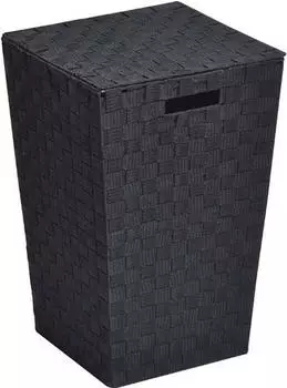 Tendance W&auml;schekorb Polyester geschwungen, Schwarz