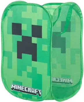Phoenix Group AG Minecraft W&auml;schekorb Stoff Creeper-Motiv, faltbar (687130MC)