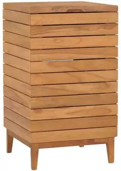 vidaXL W&auml;schekorb 40&times;40&times;70cm Teak Massivholz (289076)