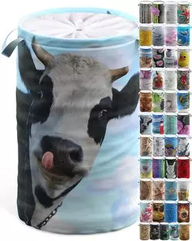 Sanilo W&auml;schekorb "Kuh" faltbar, Polyester, 60L (25750445-0)