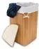 Relaxdays Eckwäschekörbe 2er-Set, Bambus, faltbar, 60l