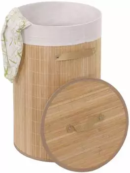 Mendler HWC-C21 Wäschekorb Bambus 50l, 59x35cm (HWC-C21)