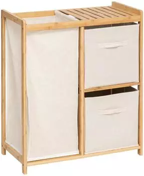 5five Tidy Box W&auml;scheschrank Bambus 3 K&ouml;rbe, 66x33x79cm (Tidy Box)