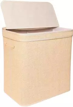 Relaxdays W&auml;schekorb Bambus mit Deckel, faltbar, 130L