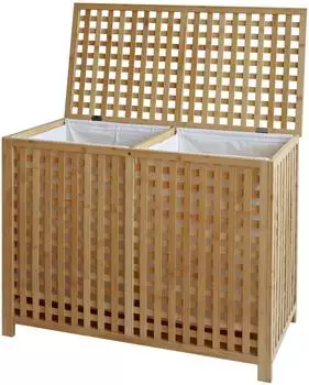 CLP Dorothea W&auml;schebox 2 F&auml;cher, Bambusrahmen, natur (326787)