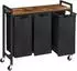 LuxusKollektion Wäschesortierer 3 Fächer mit Ablage, 3x39,8L, Oxford dunkelbraun