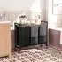 LuxusKollektion Wäschesortierer 3 Fächer mit Ablage, 3x39,8L, Oxford dunkelbraun