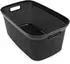 Spetebo Wäschekorb mit Gitteroptik 35L, schwarz (4802)
