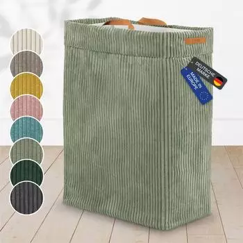Lycce W&auml;schekorb Cord, faltbar, salbei