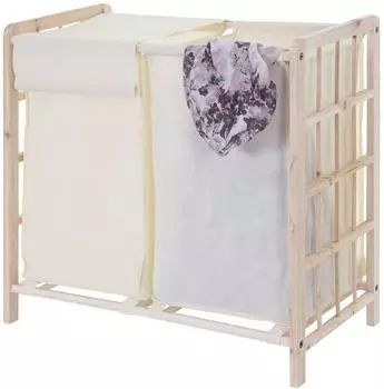 MCW W&auml;schesammler B60, 2 F&auml;cher, 68l, hellbraun/creme (MCW-B60)