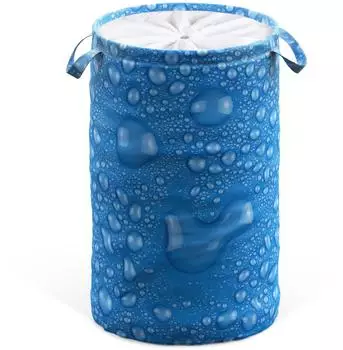 Sanilo W&auml;schekorb "Tautropfen Blau" 60L, faltbar, Polyester (10141155-0)