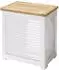 Cinas Wäschekorb Classic braun/weiß, 45x31x48cm