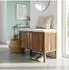 Relaxdays Wäschetruhe mit Sitz, Akazienholz, weiß/braun