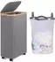 LuxusKollektion Wäschekorb mit Rollen, schmal, 75L, grau