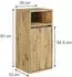 VICCO Viola Badschrank Artisan/grau 38x80cm mit Wäschkorb (54882)