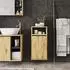 VICCO Viola Badschrank Artisan/grau 38x80cm mit Wäschkorb (54882)