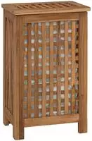 vidaXL W&auml;schekorb Natur Massivholz Teak