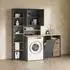 Livinity Paolina Badschrank mit Wäschkorb, anthrazit/Goldkraft Eiche, 40,2x88,2x40,5cm (57398)