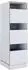 VCM Rislo CL XL Wäscheschrank 3 Fächer & Drehtüren, 162x50x60cm, weiß