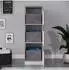 VCM Rislo CL XL Wäscheschrank 3 Fächer & Drehtüren, 162x50x60cm, weiß