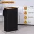 Gerster Wäschekorb mit Deckel, Bambus, schwarz, 60L