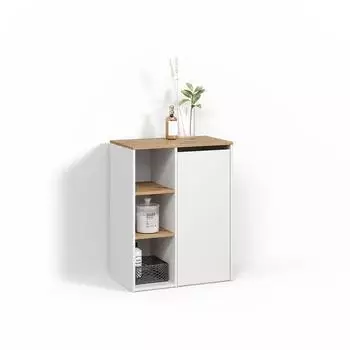Livinity Paolina Badschrank weiß/Eiche Artisan 68x88,2cm (58843)