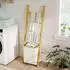 HomCom Badregal 2-in-1 mit Wäschekorb 48L, creme (834-880V00CW)