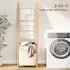 HomCom Badregal 2-in-1 mit Wäschekorb 48L, creme (834-880V00CW)