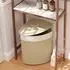 HomCom Wäschekorb mit Deckel Bambus 55L cremeweiß (850-346V00CW)