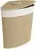 HomCom Wäschekorb mit Deckel Bambus 55L cremeweiß (850-346V00CW)
