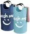 LuxusKollektion Wäschekorb 2er-Set, faltbar, Stoff, 95L, blau+dunkelblau
