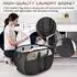 LuxusKollektion Faltbare Pop-Up-Wäschekörbe mit Griff, 65L, schwarz, 2er-Pack
