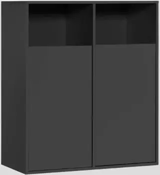 mokebo W&auml;scheschrank &bdquo;Der W&auml;scheh&uuml;ter" 2-t&uuml;rig, Holz, anthrazit, 80x95x40cm (800000843781)