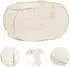 LuxusKollektion Pop-Up Wäschekorb faltbar, beige, 57x36x36cm, 2er-Set
