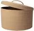 LuxusKollektion Aufbewahrungskorb mit Deckel, Baumwollseil, faltbar, 32L, 40x25cm