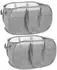 LuxusKollektion Faltbare Wäschekörbe mit Griff, 65L, grau, 2er-Pack